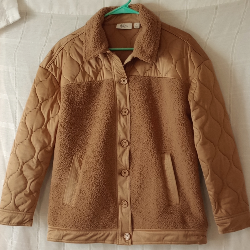 Quilted-Fleece Jacket, Sz 6, NWOT